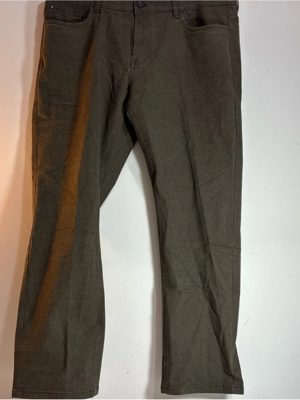 English Laudry Men's Olive Green Straight-Leg Pants. J-52